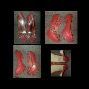 Red Wild Pair Heels